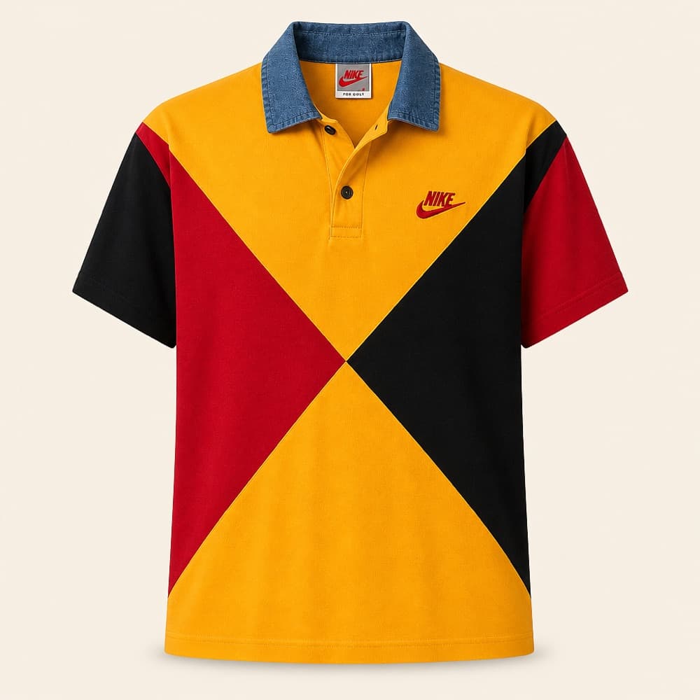 Nike Colorblock Polo, Red & Navy