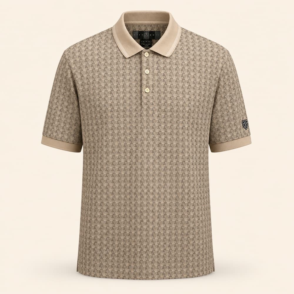 Nike Golf Geometric Polo, Tan