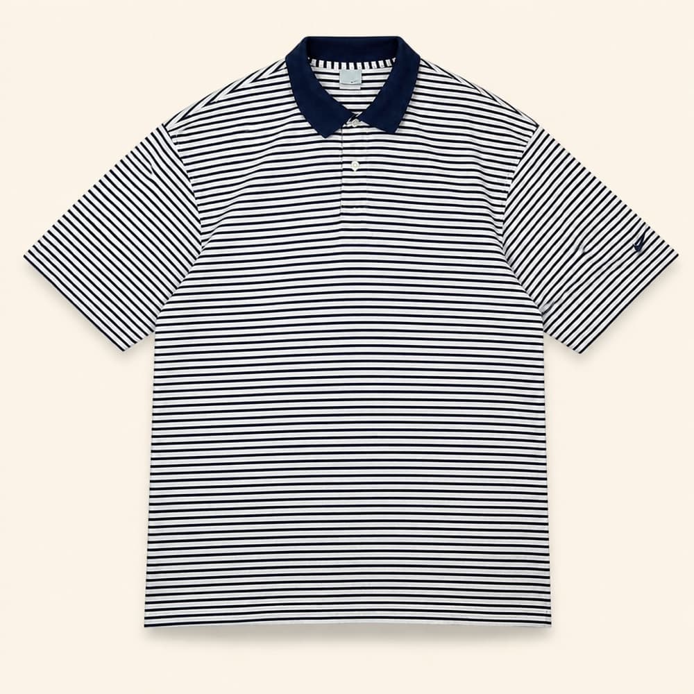 Nike Golf Striped Polo, White