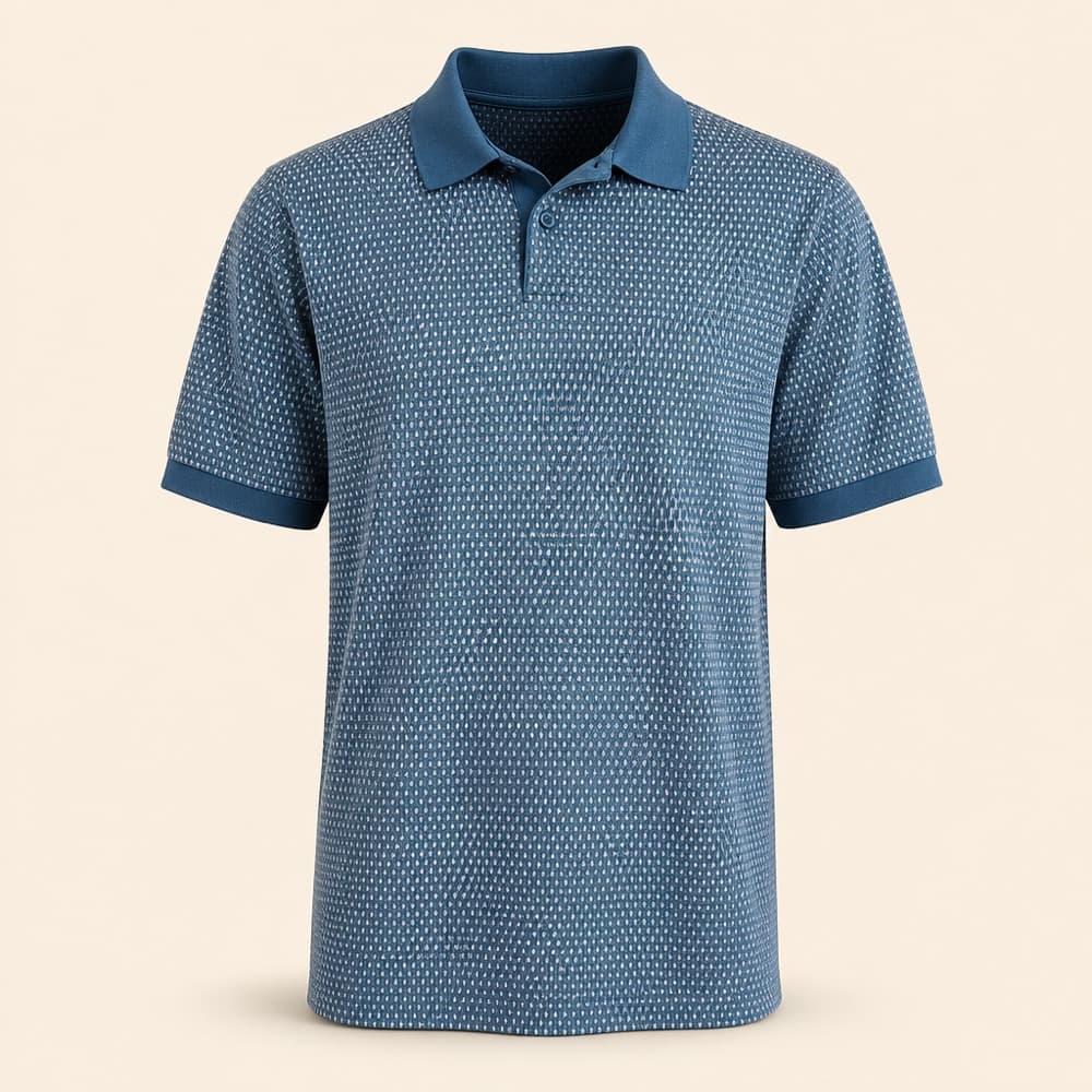 Ping Diamond Pattern Polo, Blue