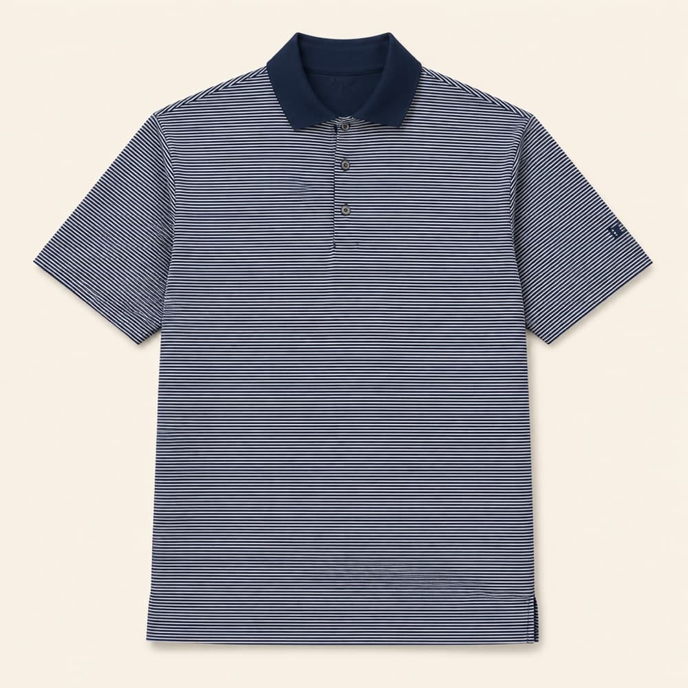 TaylorMade Striped Polo, Blue