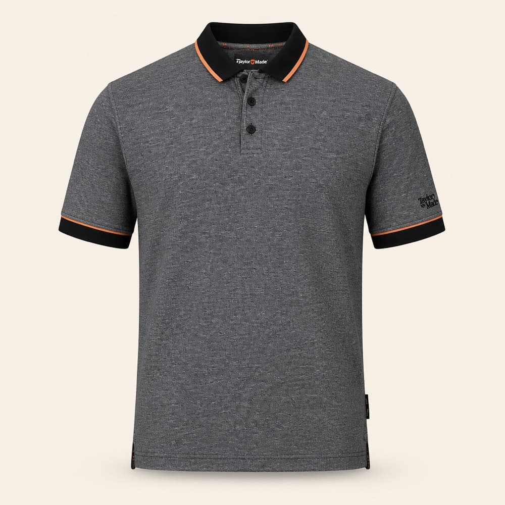 TaylorMade Tipped Polo, Charcoal