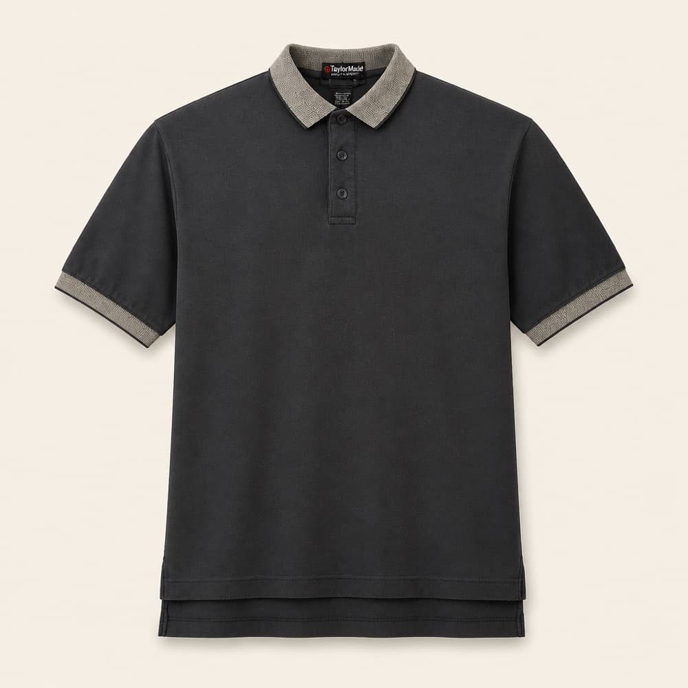 TaylorMade Herringbone Polo, Gray